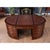 Nof072brn Brown Leather Oval Partners Desk For Sale - Image 4 of 12