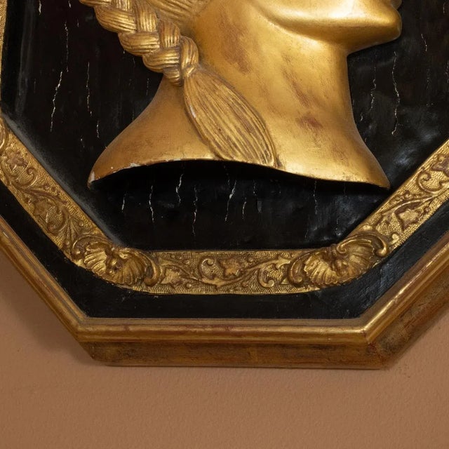 Pair of Giltwood Female Portraits by Carlos Villegas For Sale - Image 9 of 12