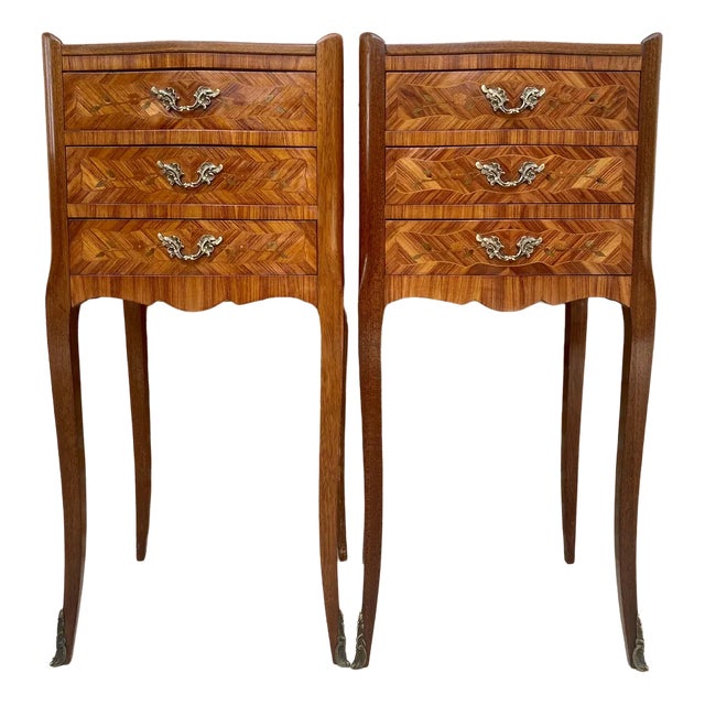 Tulipwood Bedside Tables, Set of 2 For Sale