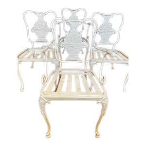 Russell Woodard Set of 4, American Made Patio Garden Chairs
