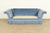 Textile Baker Furniture Blue Velvet Upholstered Roll Arm Sofa For Sale - Image 7 of 13