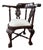 1990s Chippendale-Style Hand-Carved Mahogany Corner Chair For Sale