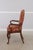 1990s Pair of Henredon Mahogany Tapestry Upholstered Open Armchairs For Sale - Image 5 of 17
