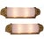 Pair Skyscraper Vintage Art deco light Old Lamp Wall Sconces Fixture Brass & Pink Glass Rod Ship Light Excellent Working...