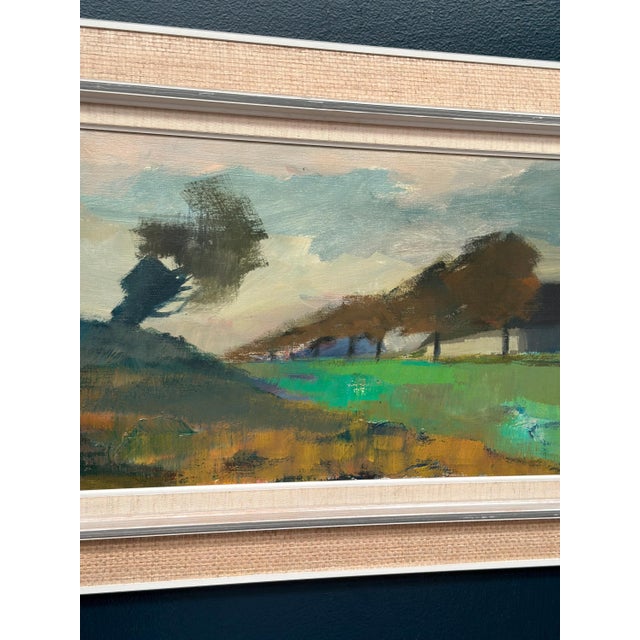 Lennart Hall, Abstract Landscape, 1960s, Oil Painting on Canvas, Framed For Sale - Image 7 of 18