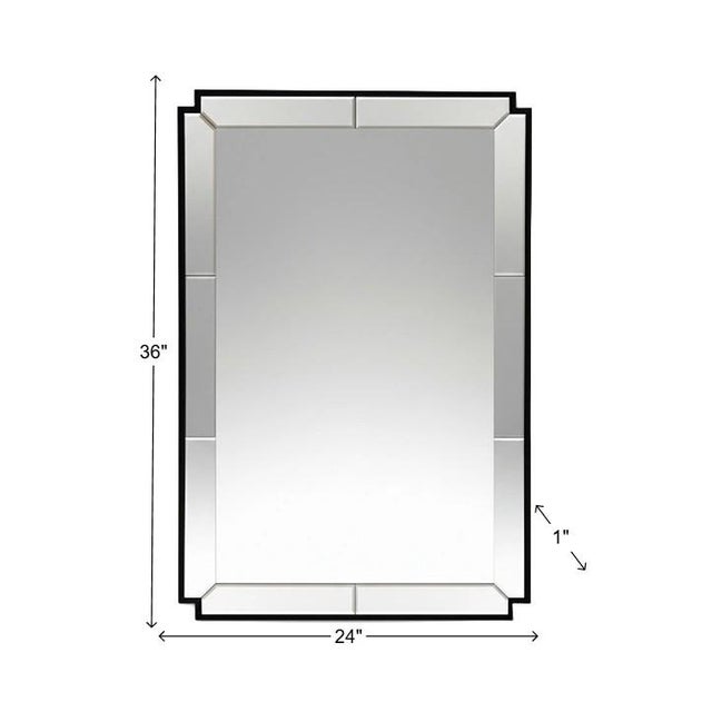 Metal Davis Mirror Black For Sale - Image 7 of 10