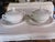 Vintage Sears Federalist White Ironstone Dinnerware Set - (Complete Service for 8 and Serving Pieces) Bonus Free Crystal Wine Glasses - 81 Pieces For Sale - Image 10 of 18