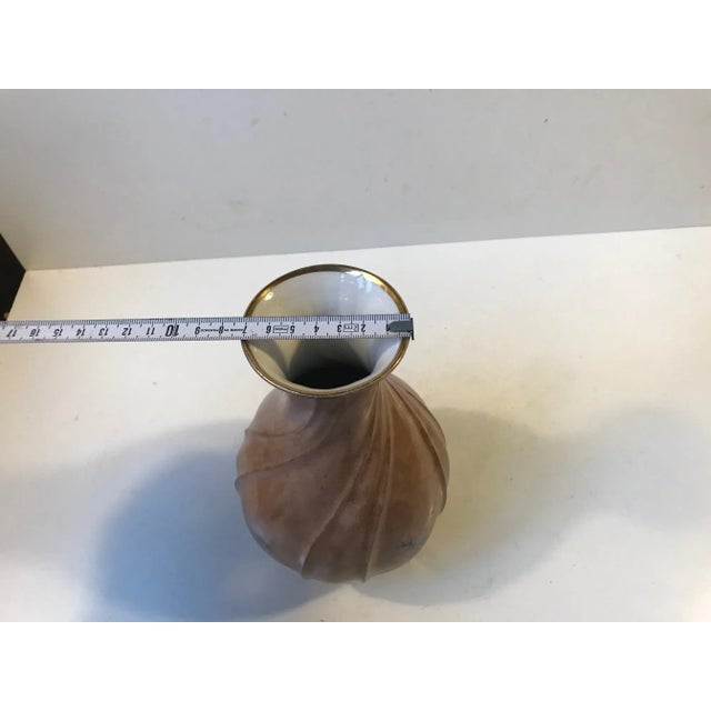 Danish Twisted Porcelain Vase from Lyngby Porcelæn, 1930s For Sale - Image 6 of 8