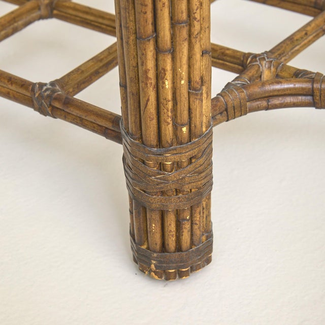 Italian Bamboo + Iron Console Table, 1970s For Sale - Image 9 of 13