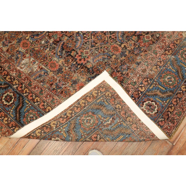 Antique Zabihi Collection Square Persian Bakshaish Rug - 7'1" x 8' For Sale - Image 4 of 12