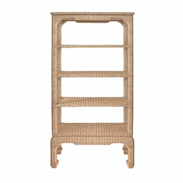Drawing inspiration from classic Ming silhouettes, the Cavalier étagère blends timeless form with the warmth of natural...
