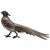 Pair of Vintage Large Chinese Brass Silver-Plated Pheasant Sculpture Figurines For Sale - Image 4 of 9