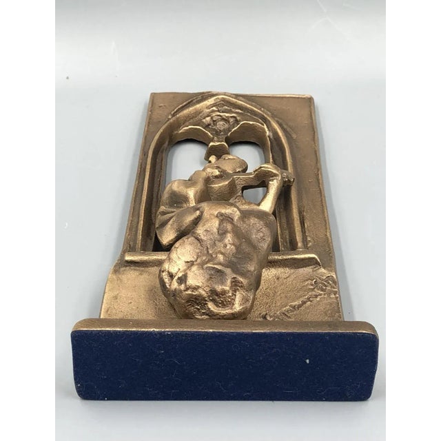 1960s Limited Bronze Figure of Lute Player by Gyarmathy János, 1960s For Sale - Image 5 of 12