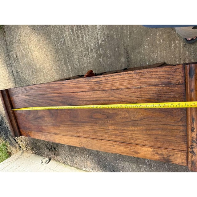Antique Chinoiserie Style Elm Wood Carved Butterfly Altar Sideboard. For Sale - Image 11 of 18