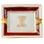 Vintage Limoges France Porcelain Ashtray, Hand-Painted Italian Monogram by Beatrice Menicossi, 1997 For Sale - Image 9 of 9