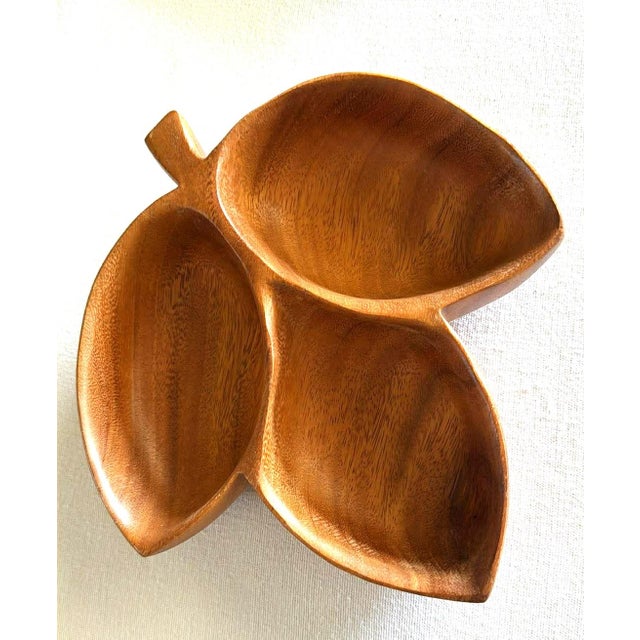 Burnt Umber Vintage Blair of Honolulu Monkeypod Wood Candy Bowl For Sale - Image 8 of 8