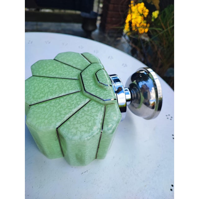 Art Deco Brass Ceiling Lamp, 1920s For Sale - Image 6 of 7