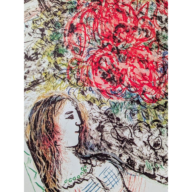 Red Large Lithograph Poster from Marc Chagall, 1974 For Sale - Image 8 of 10