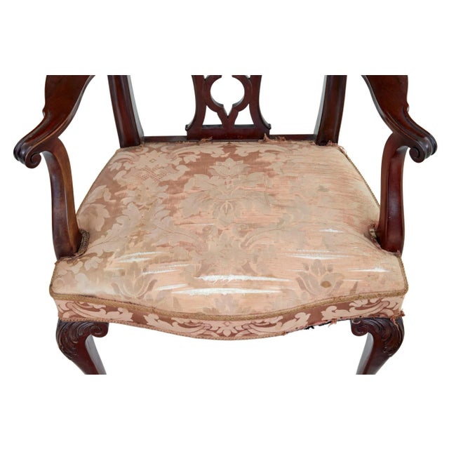 1920s Set of Early 20th Century Chippendale Revival Armchairs, 1920s For Sale - Image 5 of 9