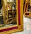 2020s French Rococo Mirror – Burgundy Velvet Paneling & Ornate Gold Leaf Frame For Sale - Image 5 of 6