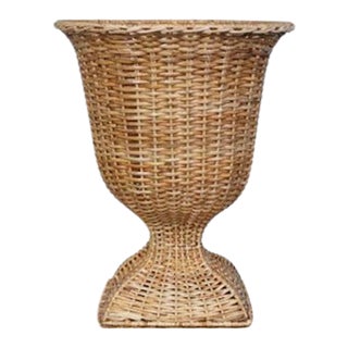 Large Square Wicker Urn For Sale