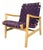 Jens Risom for Knoll Maroon Strap Lounge Chair For Sale