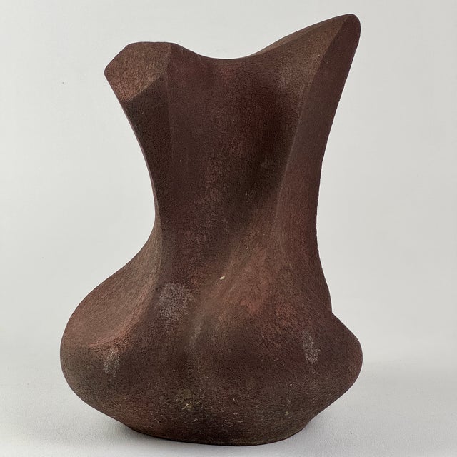 1980s Ruth Dian Pumphrey Untitled Towering Ceramic Sculpture in Deep Brown For Sale In New York - Image 6 of 9
