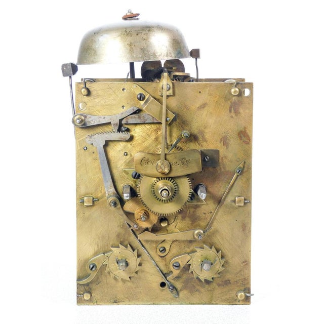 Metal Antique Table Clock by Van Ceule Le Jeune, 1700 For Sale - Image 7 of 18