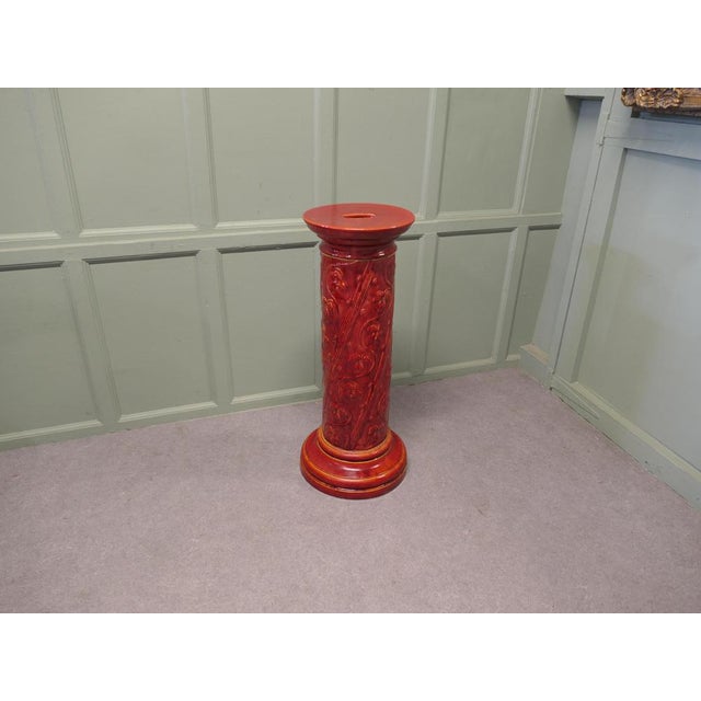 Victorian Glazed Faience Jardiniere Plinth from Burmantofts For Sale - Image 5 of 8