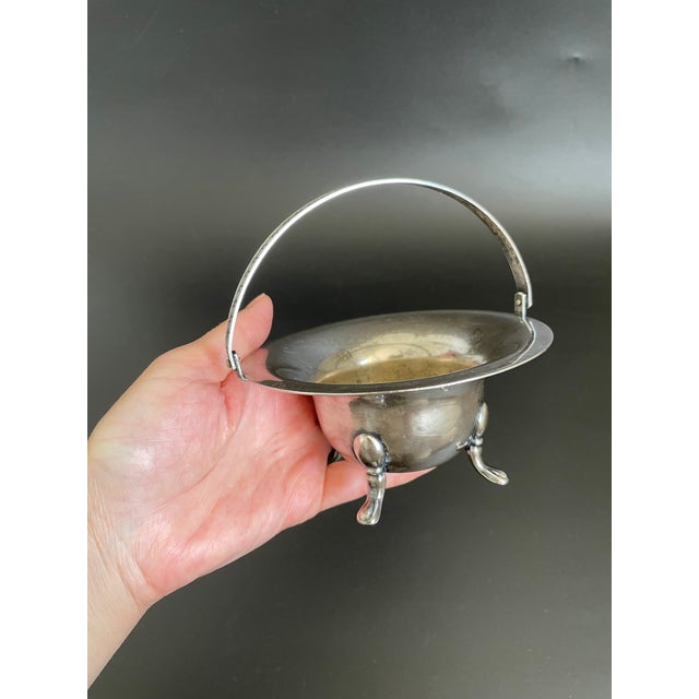 Empire Silver Co Silverplate Footed Serving Bowl With Greek Key Handle For Sale - Image 11 of 11