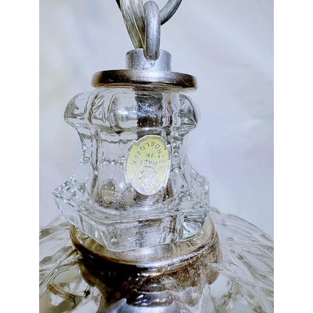 1950s Parachute Chandelier With Hand Cut Glass Dish For Sale In New York - Image 6 of 9