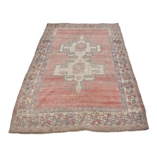 Oushak Vintage Anatolian Wool Carpet For Sale