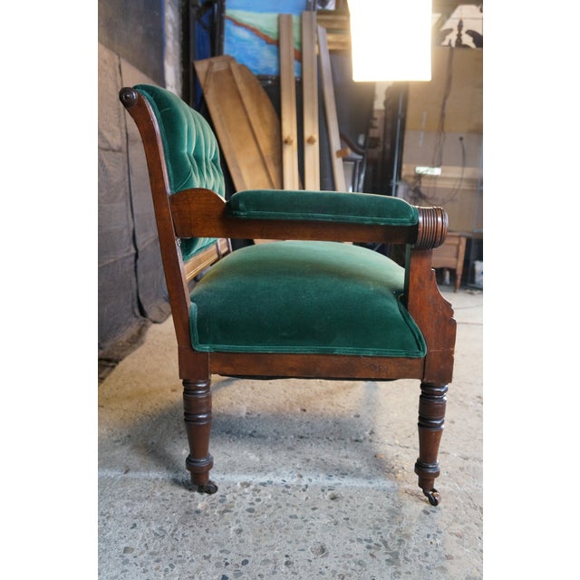 Antique Victorian Eastlake Walnut Ball & Stick Settee Loveseat Corner Chair 34" For Sale - Image 14 of 18