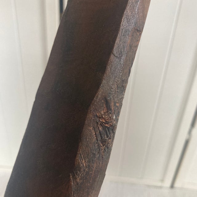 18th Century Virginia Monolithic Poplar Wood Primitive Bread Peel— 32"h For Sale - Image 11 of 12