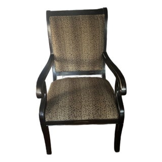 1990s French Style Armchair With Leopard Animal Print For Sale