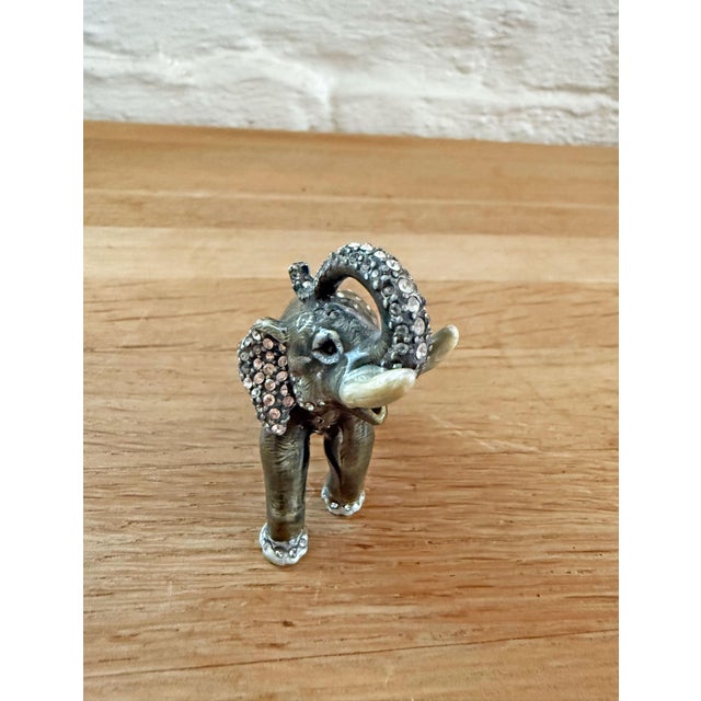 Sweet hand-enameled pewter pug bejeweled with clear and gold Swarovski crystals. Jay Strongwater is an American designer...
