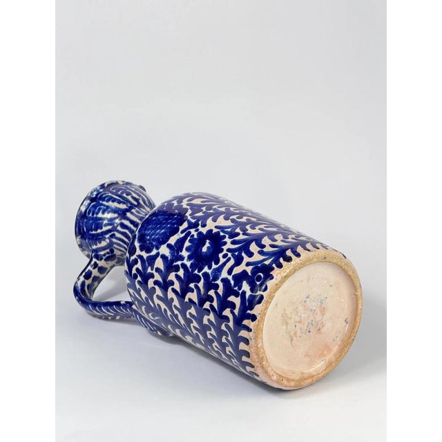 Vintage Fajalauza Blue and White Bird Pitcher, 1950s For Sale - Image 6 of 7