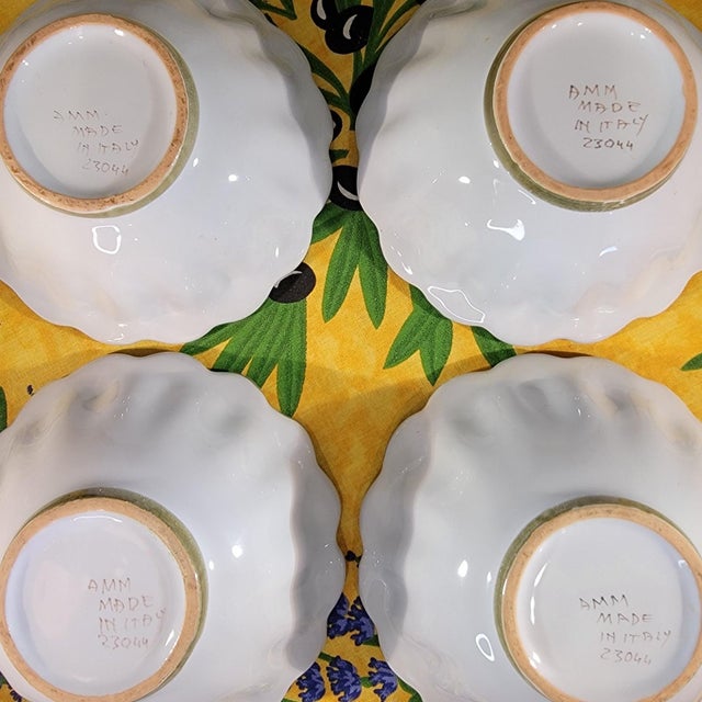 Vintage Amm Faenza Garofano Cereal Bowls - Set of 8 - Hand-Painted Italian Majolica For Sale In Dallas - Image 6 of 6