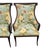 1930s Pair Italian Fireside Chairs Floral Upholstery Carved Wood Accent Chairs For Sale - Image 16 of 17