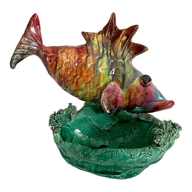 1950s French Vallauris Kitsch Fish Bowl For Sale
