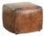 Large Vintage Sheepskin Ottoman For Sale