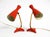Mid-Century Modern Red Diabolo Crows Foot Table Lamps from Cosack, 1950s, Set of 2 For Sale - Image 17 of 18
