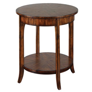 Traditional Style Round Lamp Table For Sale