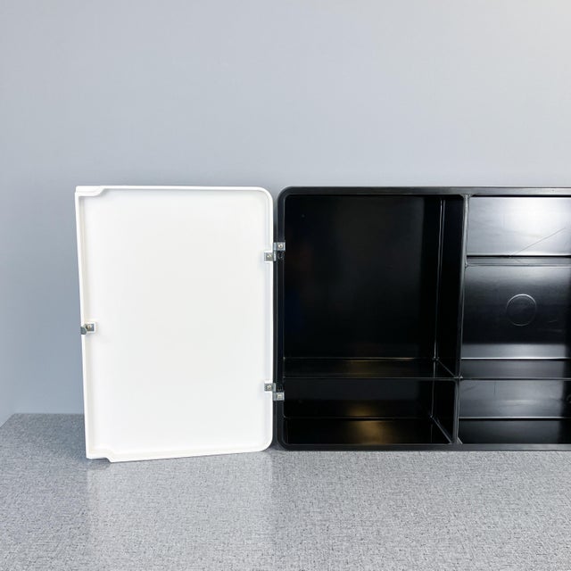 Black Space Age Bathroom Cabinet in Black and White, 1970s For Sale - Image 8 of 11