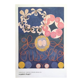 Hilma Af Klint Swedish Abstract Lithograph Print Museum Exhibition Poster " the Ten Largest, Childhood No.1 Group IV " 1907 For Sale