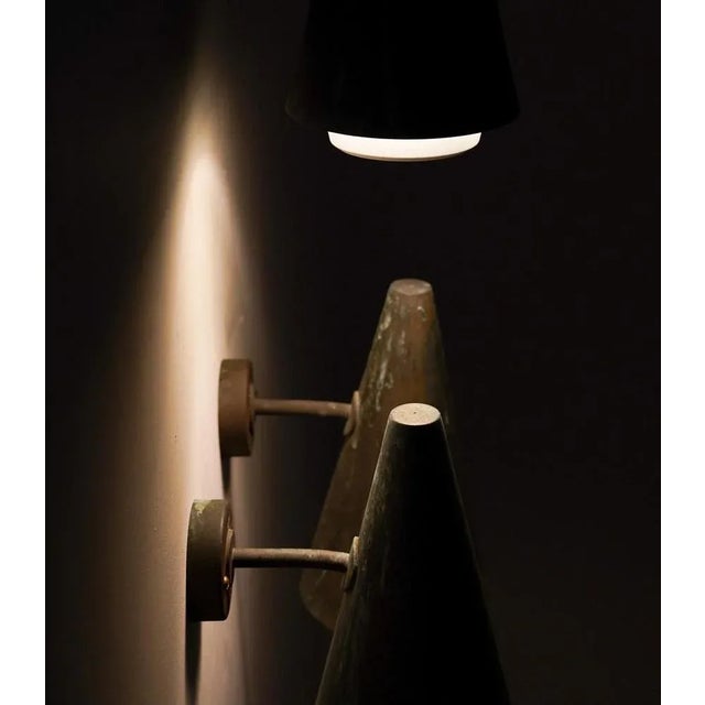 Swedish Copper Outdoor Wall Lamp attributed to Hans-Agne Jakobsson, 1960s For Sale - Image 11 of 13