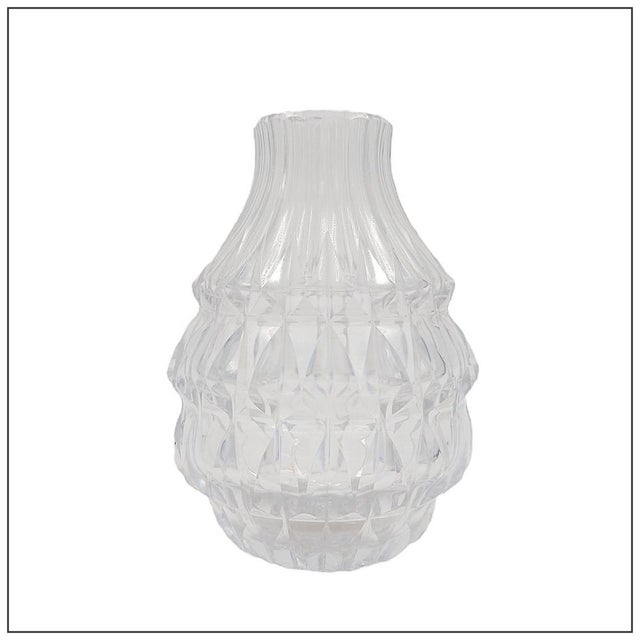 Vintage Model Artichoke Clear Crystal Vase from Val Saint Lambert, 1960 For Sale - Image 12 of 12