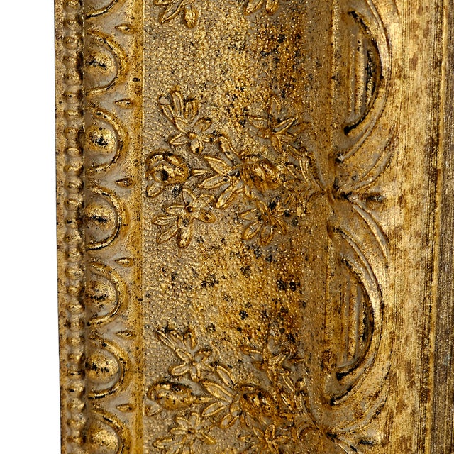 Vintage Brazilian Gilt Carved Wood Frame – Regency Gold Ornate 38.5-Inch For Sale In San Francisco - Image 6 of 10