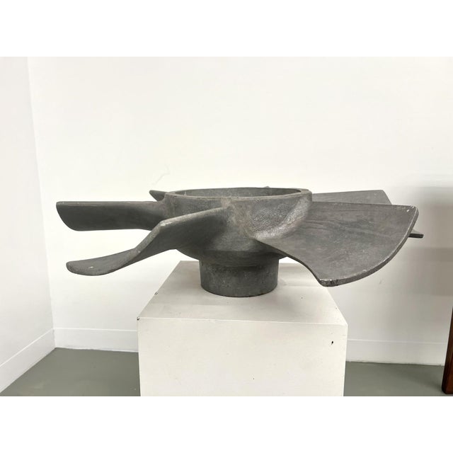 Metal Helical Vase in Cast Aluminum, 1950s For Sale - Image 7 of 14