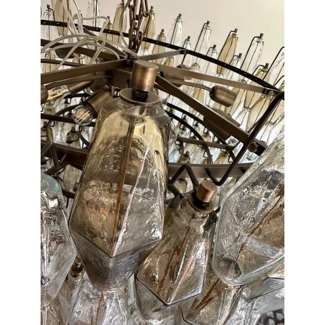 Brown Murano Glass Poliedro Chandelier by Simoeng For Sale - Image 8 of 10